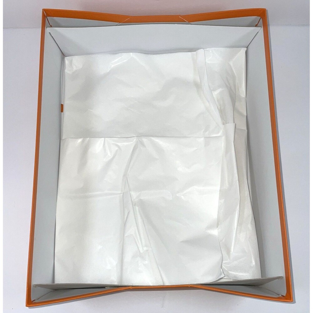 Authentic Orange Hermes EMPTY box with tissue 14 … - image 3